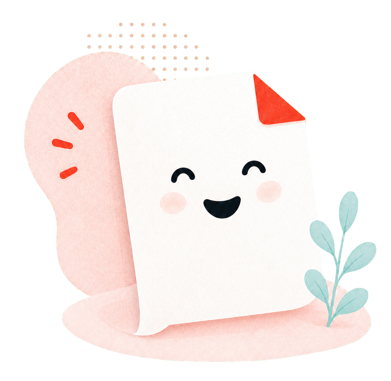 A smiling PDF document
